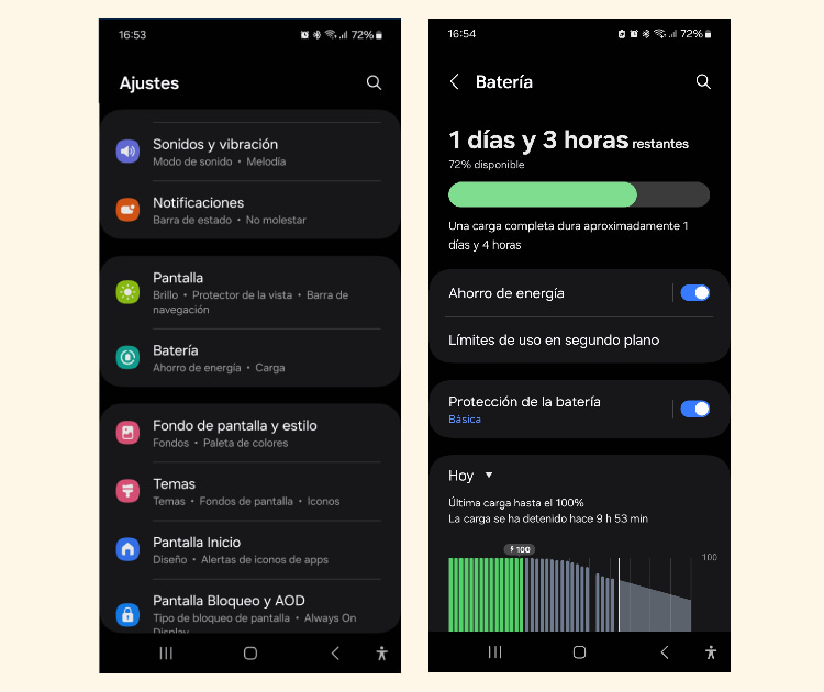 Como comprobar el estado de la bateria en Android