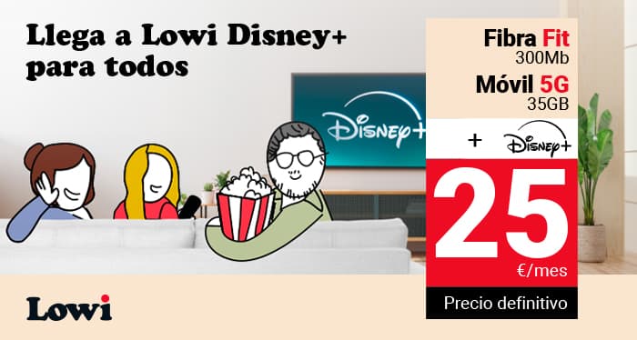 Fibra, móvil y Disney+