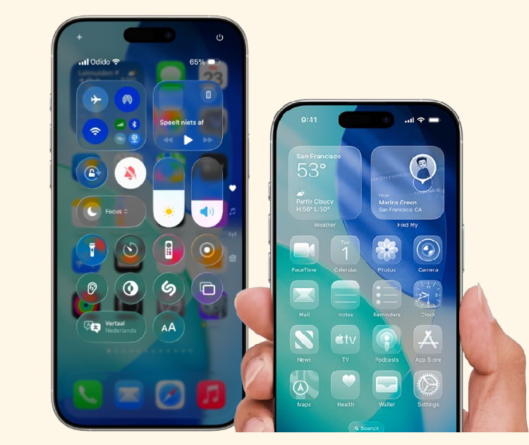 Nuevo diseño de iOS 26