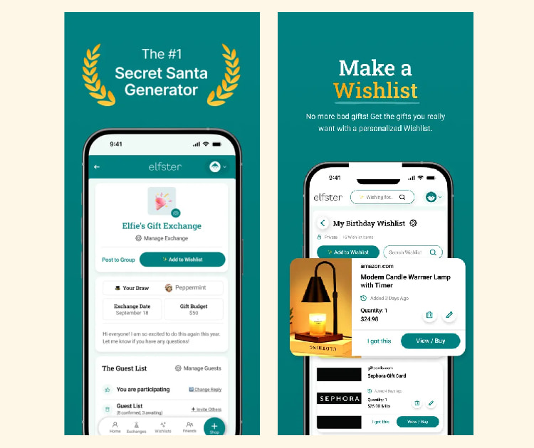 Mejor app para sorteo amigo invisible whatsapp -Elfster
