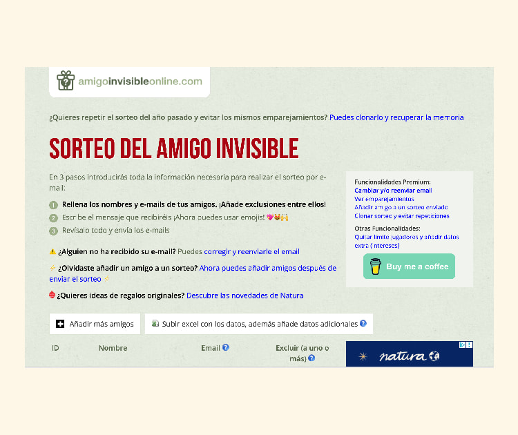 Mejores webs para hacer tu amigo invisible whatsapp - Amigo invisible online