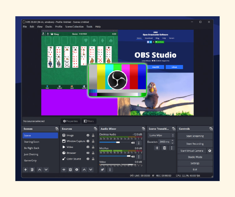OBS Studio crea producciones profesionales