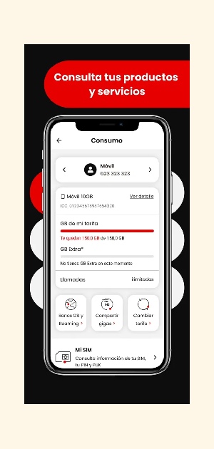 Desde la app de Mi Lowi