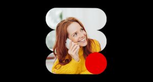 Smiling woman talking on her mobile phone